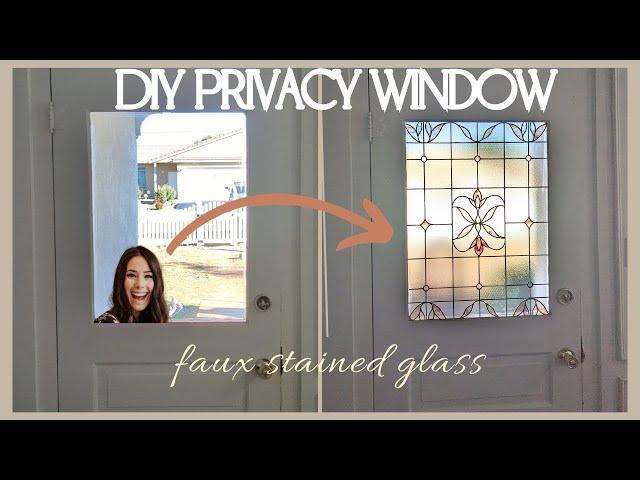 Faux Stained Glass Window Hack - DIY Privacy Fix