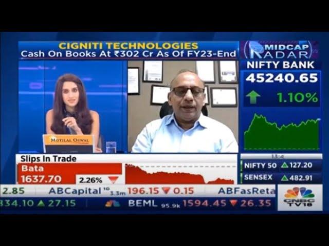 Cigniti CFO Discusses Q1 Performance & FY2024 Outlook with CNBC TV18 [3 Jul 2023]