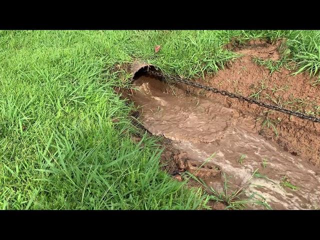 Testing Out the Culvert Cleaner we built, works GREAT!! OCD video!! Equipment Trackhoe CAT