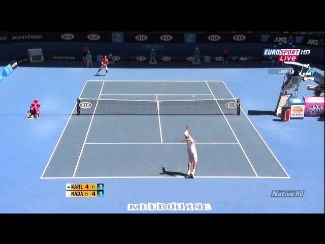 Australian Open 2010 R4 Rafael Nadal vs Ivo Karlovic highlights [HD]