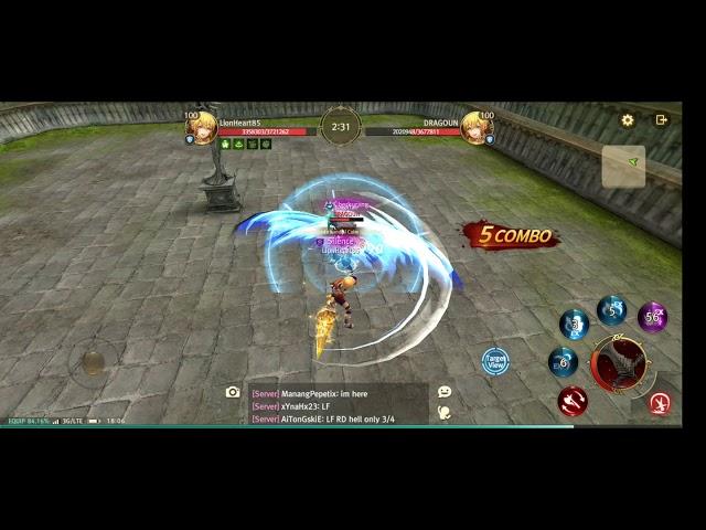 World Of Dragon Nest - Warrior PvP MoonLord vs Gladiator