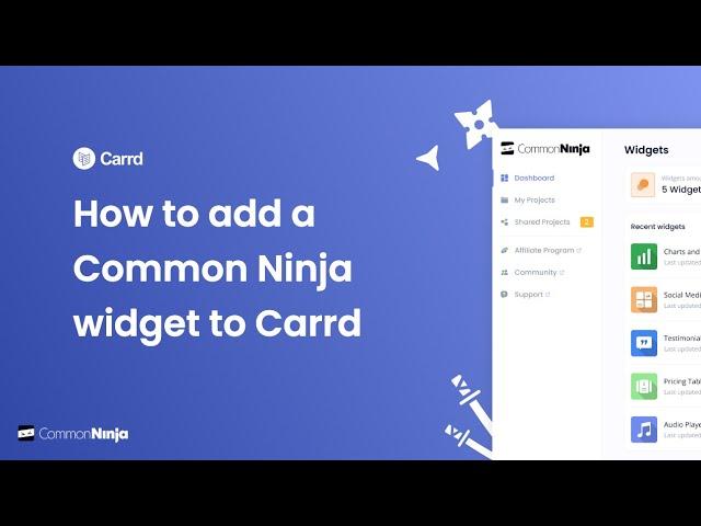 How to add a Common Ninja Widget to Carrd