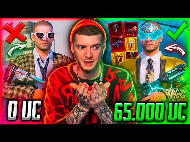 ️ 65 000 UC - ОН не ДОНАТИТ и Я ПРОКАЧАЛ АККАУНТ В PUBG MOBILE! УДАЧНАЯ ПРОКАЧКА В ПУБГ МОБАЙЛ!