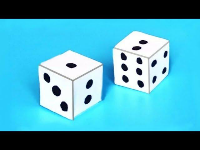 DIY  - How to make a dice out of A4 paper with your own hands at home