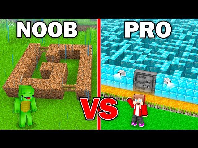 NOOB vs PRO : Mikey and JJ Security Maze Survival Battle in Minecraft ! - Maizen