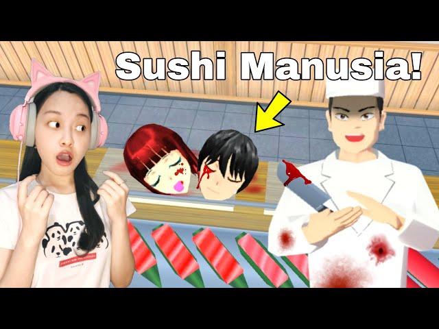 Rahasia Penjual Sushi Sakura! Ternyata Dagingnya Manusia! [Sakura School Simulator Indonesia]