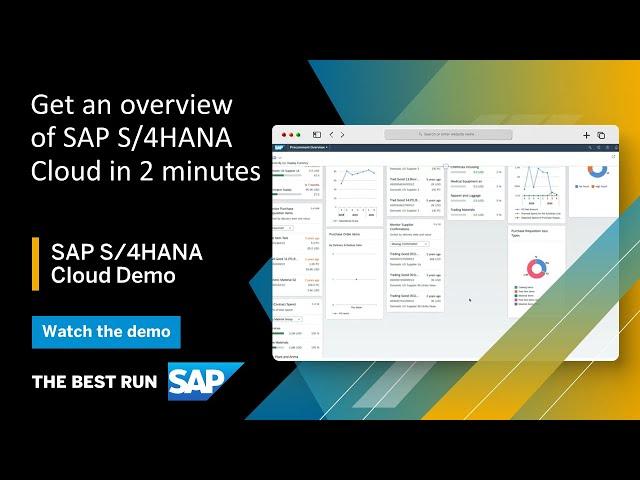 What is SAP S/4HANA Cloud? Overview Demo