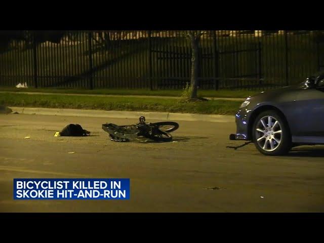 Bicyclist killed in Skokie hit-and-run crash, police say