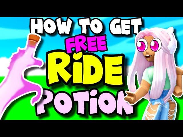 how to get a free ride potion in adopt me roblox without robux! 100% free and working!