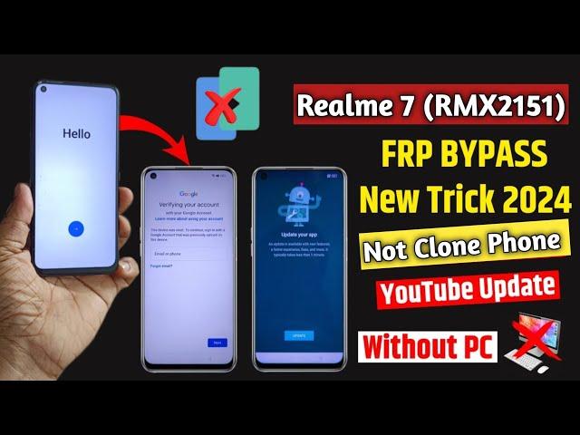 Realme 7 Frp Bypass | (RMX2151) Frp Bypass  No Clone | Realme 7 Frp YouTube Update Problem Solution