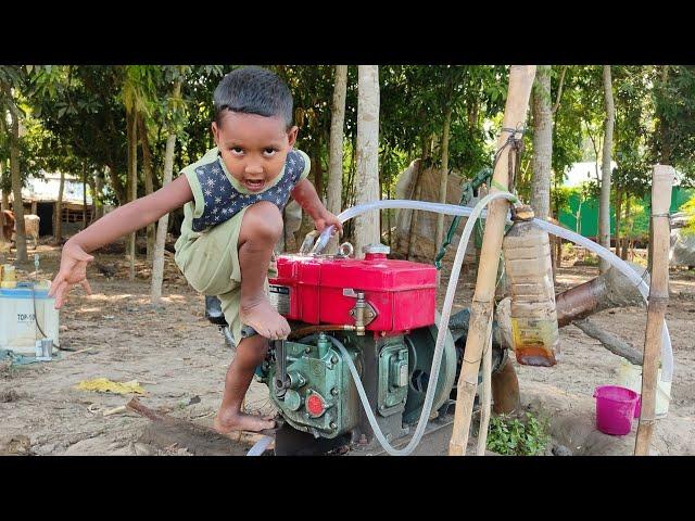 To big stinger village Boy naw J. D machine start. How to make machine start. water  pump