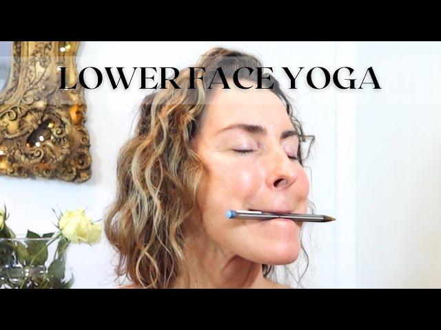 LOWER FACE YOGA EXERCISES | TIGHTEN LOWER FACE: CHEEKS, JAW, MARIONETTE LINES!!