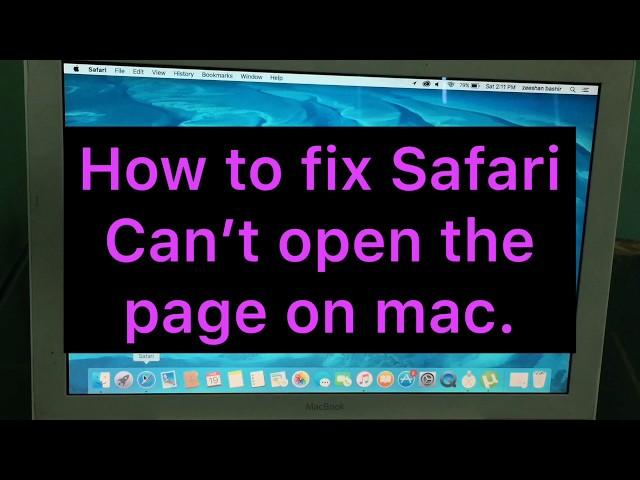 how to fix safari can't open the page on mac