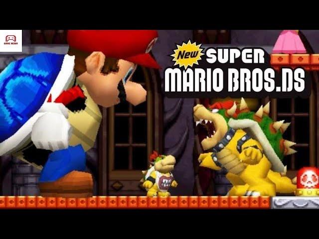 New Super Mario Bros DS: Giant Blue Shell Mario VS All Castle Bosses | Game Media