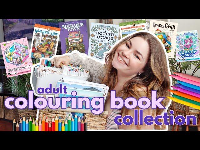 COLOURING BOOK COLLECTION (with FLIP THROUGHS!) | cozy, kawaii, cute, simple 