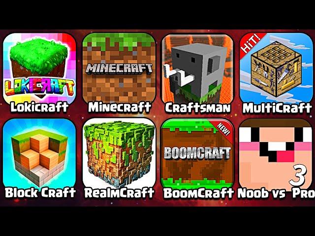 Craftsman, Minecraft, Lokicraft, MultiCraft, Block Craft 3D, Realm Craft, Block Craft 3D, BoomCraft