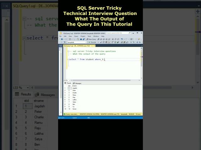 SQL interview questions and answers Check out this tricky sql server query