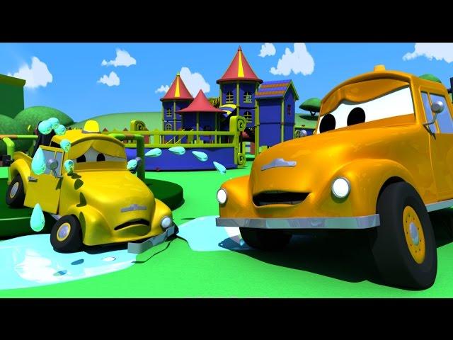 Tom The TOW TRUCK and Babie's ACCIDENT in Car City | CARS & TRUCKS construction CARTOON for CHILDREN