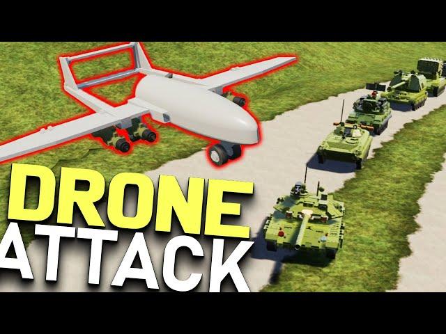 MILITARY CONVOY DRONE ATTACK - Brick Rigs