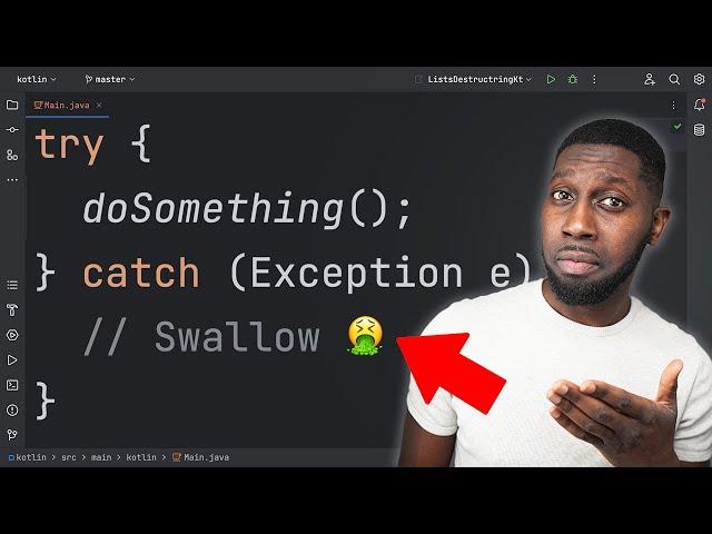 STOP SWALLOWING EXCEPTIONS 