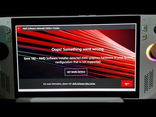 Install latest AMD Graphics driver on the ASUS ROG Ally