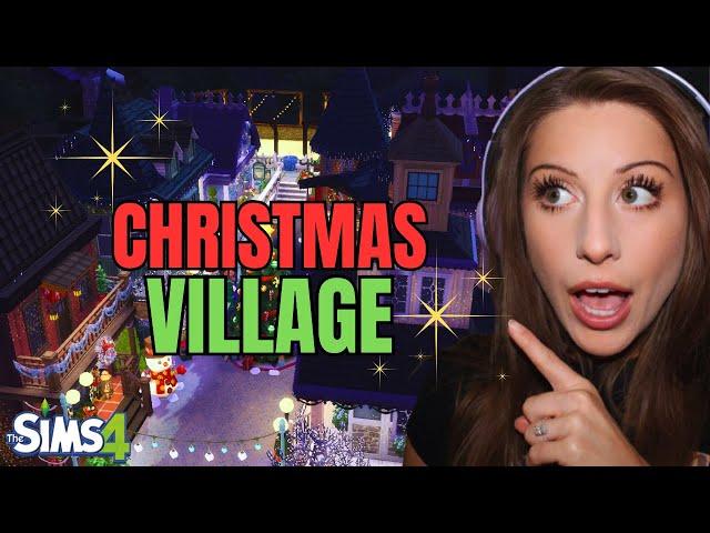 Building a CHRISTMAS VILLAGE in the Sims 4