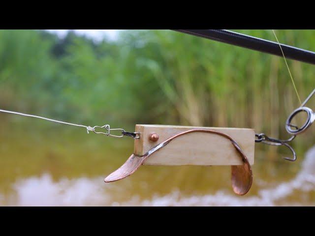 FrankenCrank Bait: Unique lure made of wood and copper blades