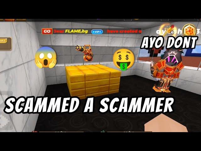 I SCAMMED A SCAMMER IN SKYBLOCK || BLOCKMAN GO #skyblock #blockmango #scammer #scam