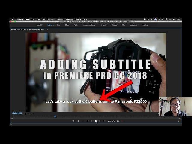 How to Add Subtitle in Premiere Pro CC 2018