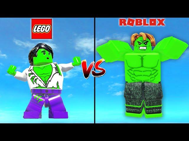 ROBLOX HULK TRANSFORMATION VS LEGO HULK TRANSFORMATION - WHICH IS BEST?