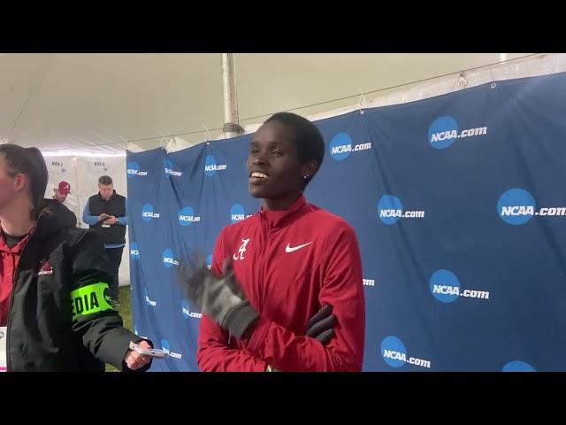 Alabama's Doris Lemngole After Winning The 2024 NCAA Cross Country Title