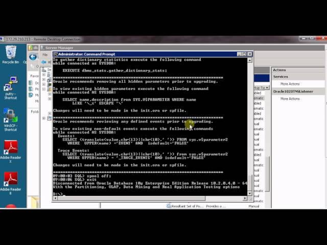 Manual Upgrading Oracle 10g to 11g
