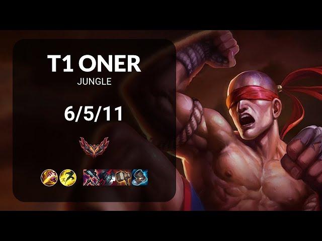 T1 Oner Lee Sin vs Kindred JUNGLE - KR GRANDMASTER Patch 13.12