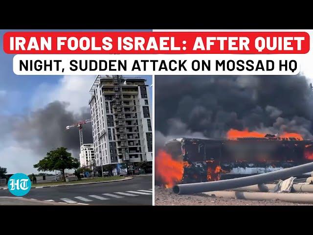 Iran Fools Israel Before Sudden Attack On Mossad HQ? After 'Quiet' Night, Missiles Burn Tel Aviv