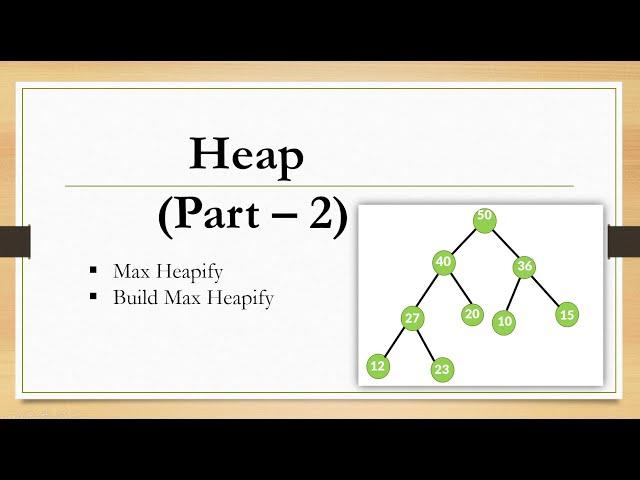 Heap  Max-Heapify | Build Heap (Algorithm with Python Code)