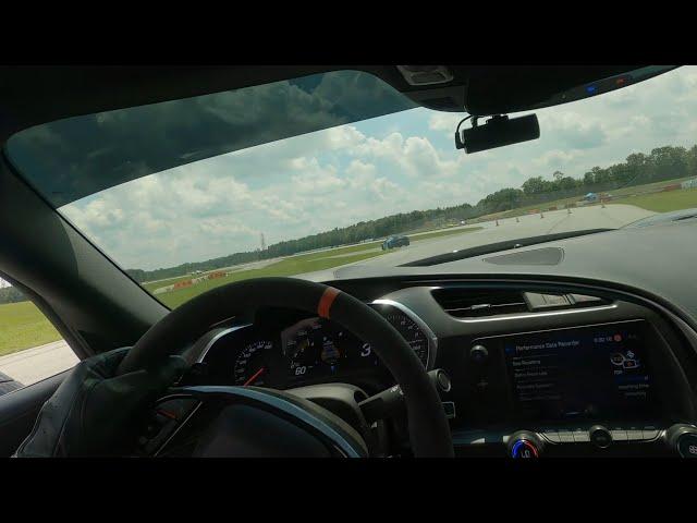 Corvette Grand Sport Chasing an Aventador at NCCAR Track Day Hosted by Grip