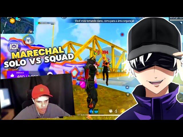 MARECHAL ALONE SOLO VS SQUAD!! #marechal #freefire