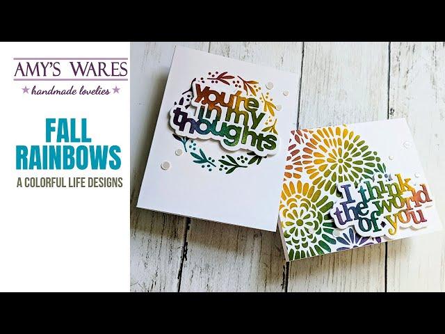 FALL RAINBOW BATCH! Two GORG new stencils in action! ANYONE can do this...promise!