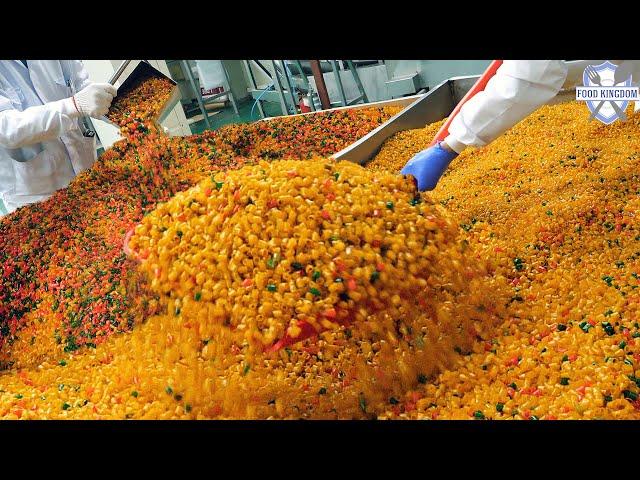 Awesome! large amount of making unique snack in korea / korean snack factory