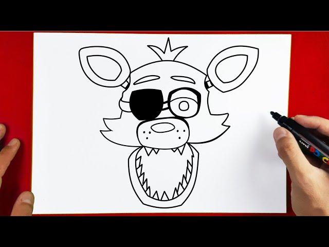 How to Draw Foxy from Five Nights at Freddy