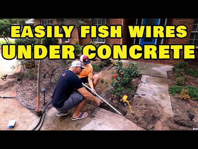 How To Easily Fish Wires Under Concrete Sidewalk