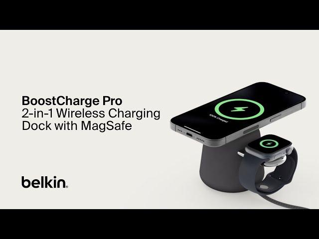 BoostCharge Pro 2-in-1 Wireless Charging Dock with MagSafe 15W