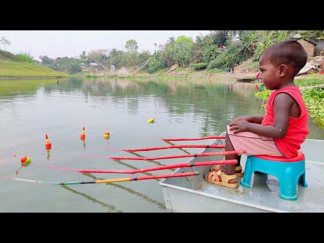 Best Hook fishing 2022|Little Boy hunting fish by fish hook From beautiful naturePart-22