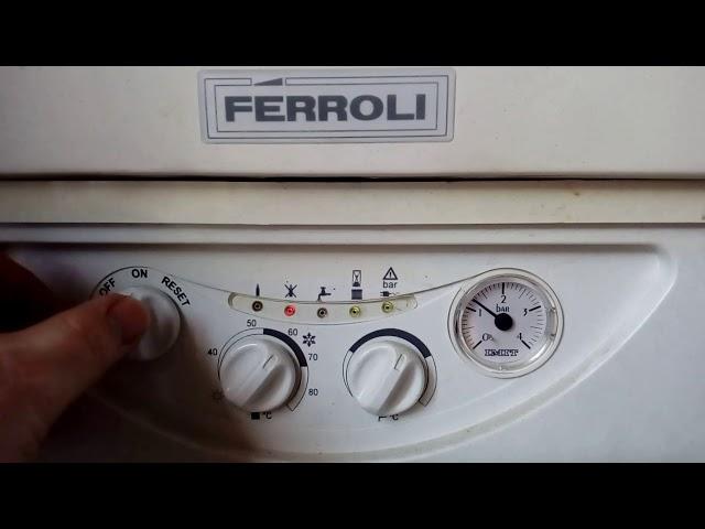 Ferroli F24 boiler central heating ignition working after reset