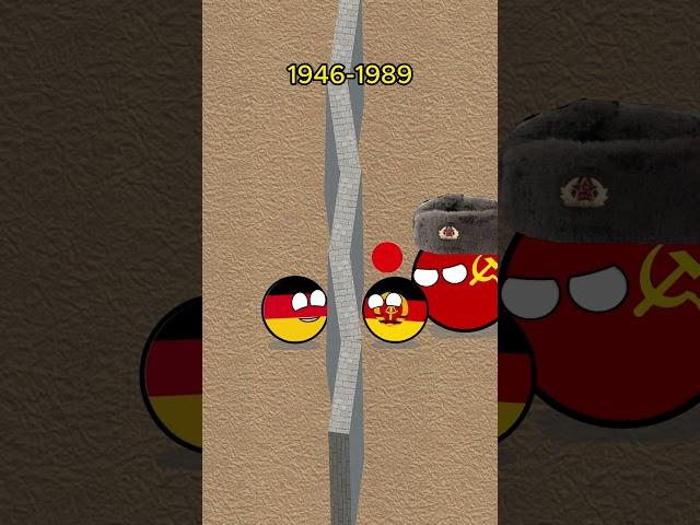 German history 1945 1990 #countryballs #country #German #america #Soviet Union