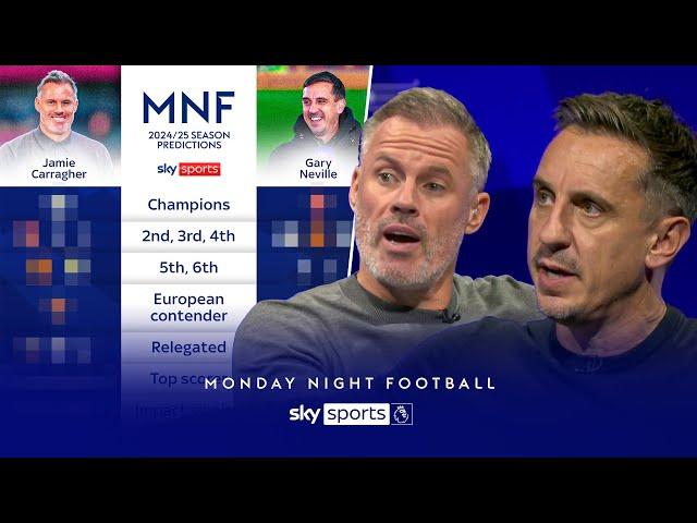 Jamie Carragher and Gary Neville give their 2024/25 season predictions! 