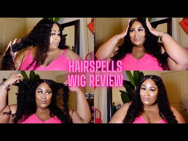 HAIRSPELLS PERUVIAN DEEP WAVE LACE FRONT WIG| BEGINNER FRIENDLY| GLUELESS INSTALL| REVIEW|