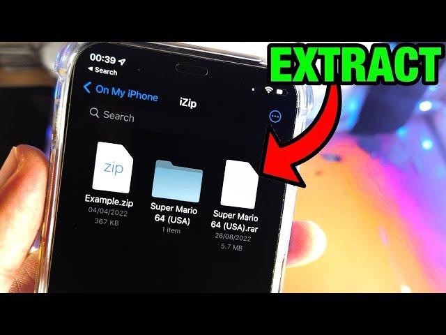 ANY iPhone How To UnZip RAR File!