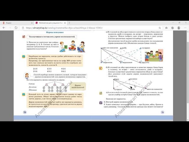 Математика 3 класс урок  27 Дерево возможностей