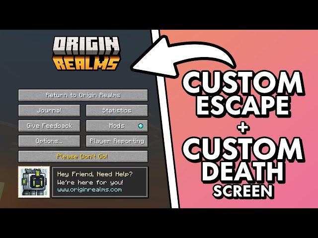 Add a Custom Escape & Death Screen to your Minecraft Server